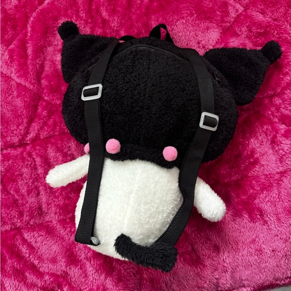 New Backpack Plush Black and White Cute Character Plush backpack - Picture 3 of 5